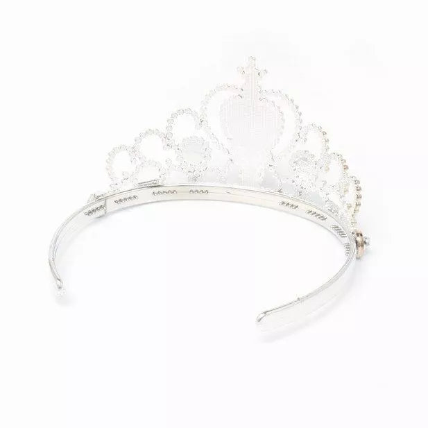 Ice Blue Heart Stone Plastic Princess Tiara - Anilas UK