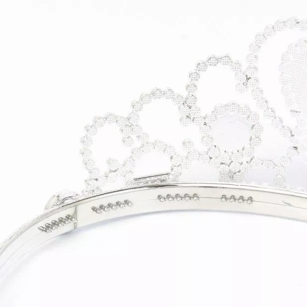 Ice Blue Heart Stone Plastic Princess Tiara - Anilas UK