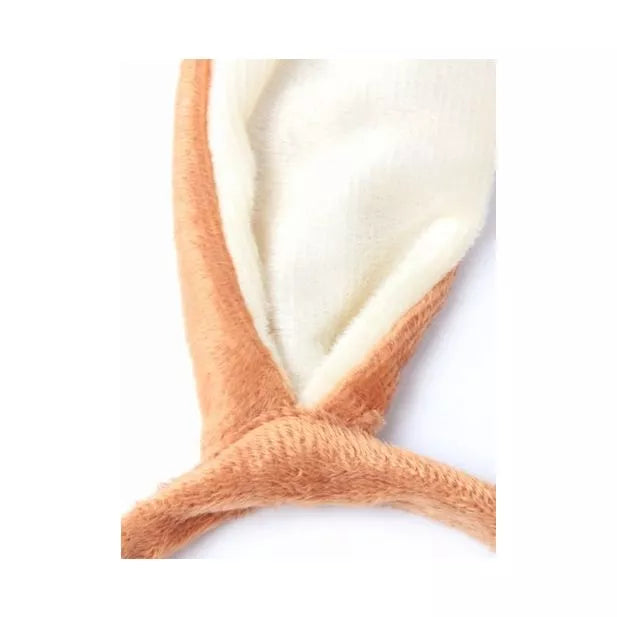 Brown Fabric Rabbit Ears Headband - Anilas UK
