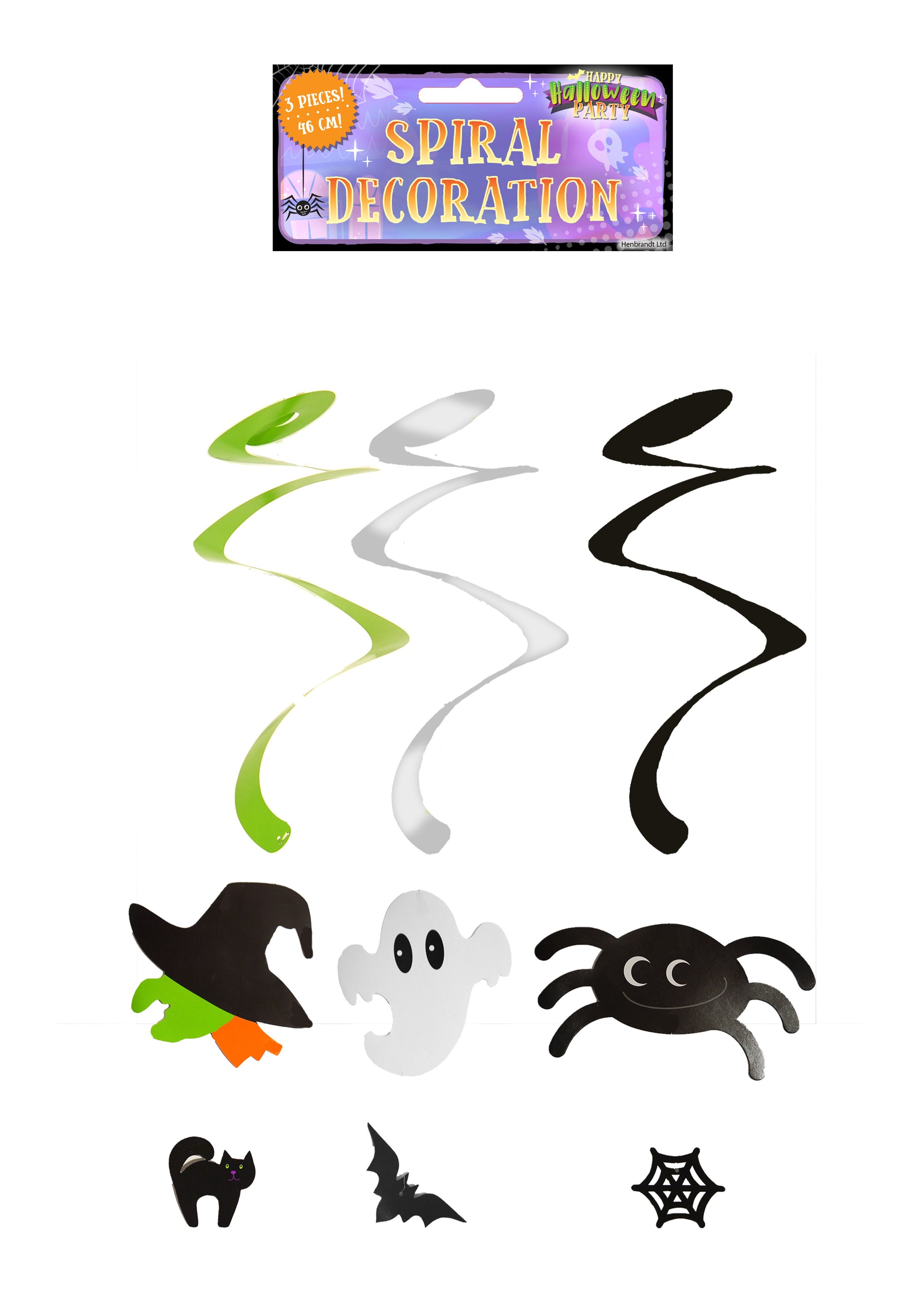 Halloween Hanging Spiral Decorations Set - Anilas UK