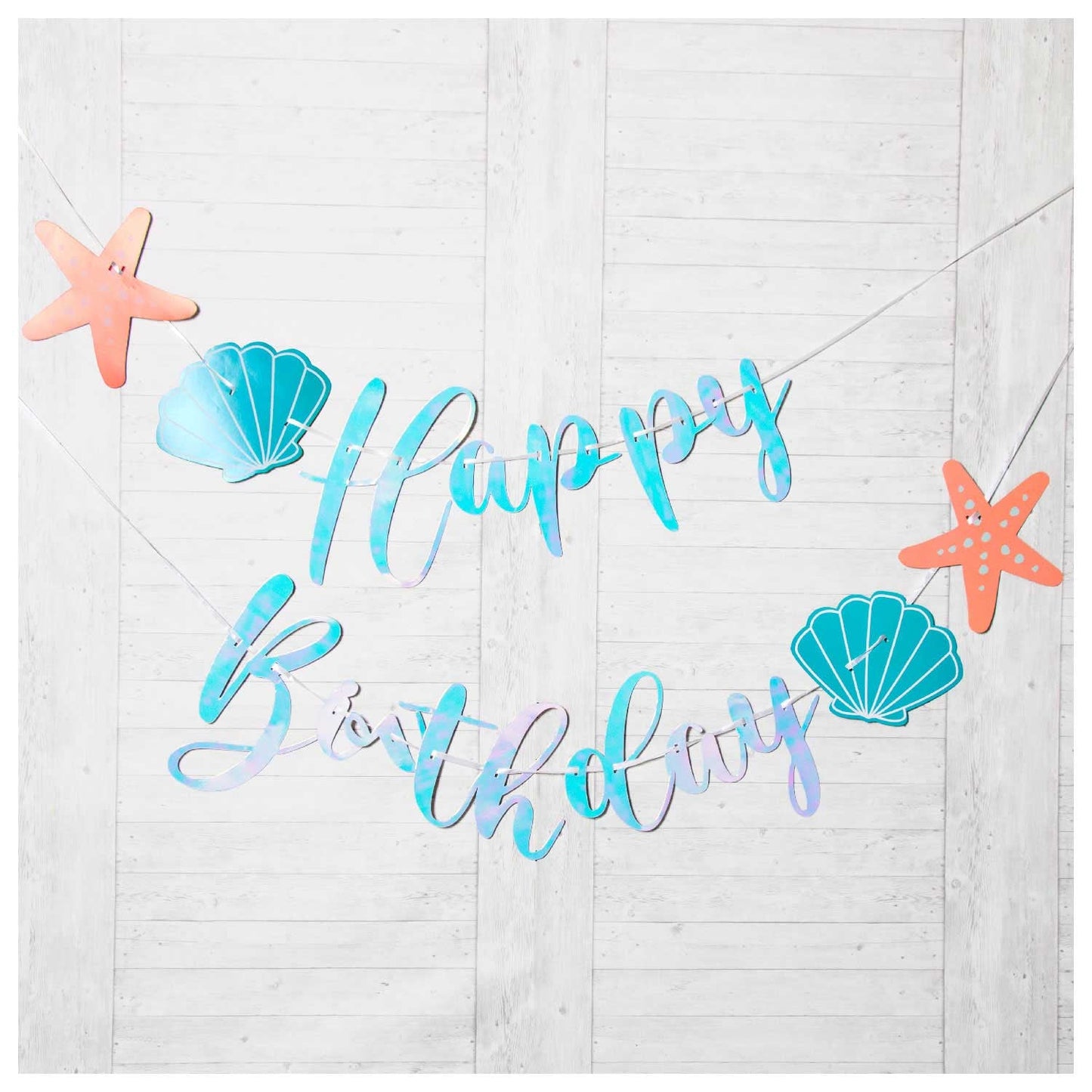 Mermaid Tales Happy Birthday Birthday Party Banner Decoration - Anilas UK