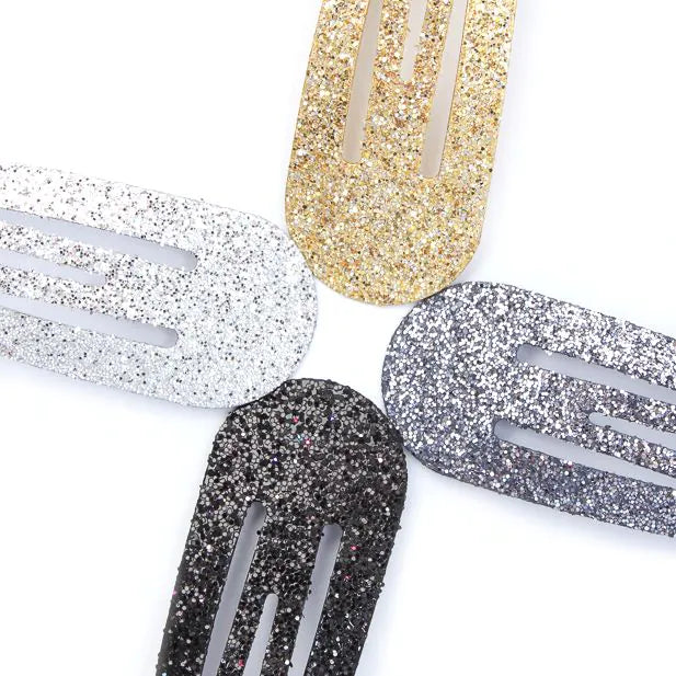 Glitter Sleepies Hair Clips, 5cm (Pack of 6) - Anilas UK