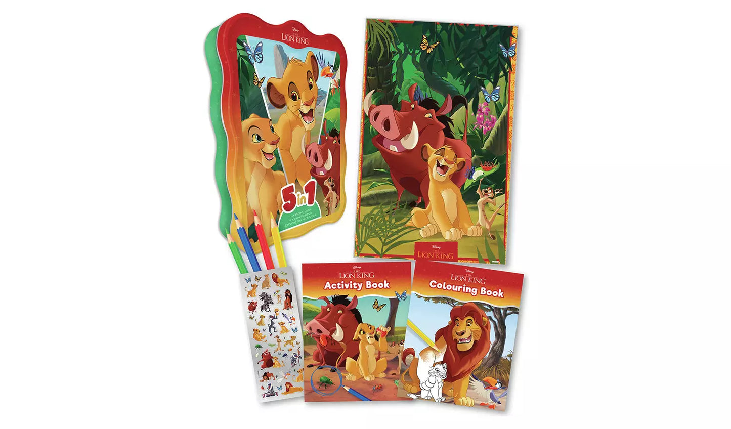 Disney The Lion King 5 In 1 Activity Tin - Anilas UK