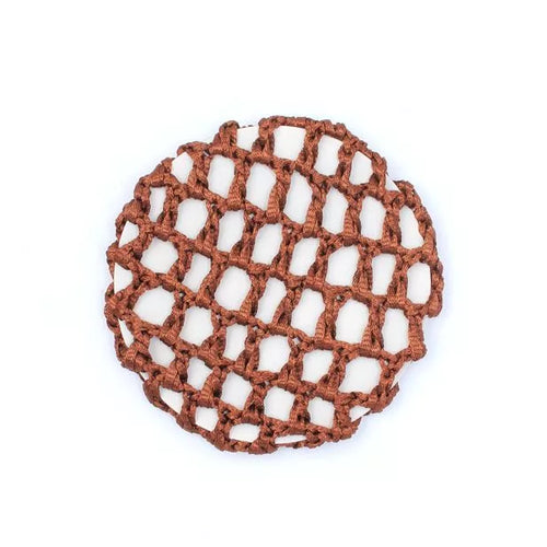 Natural Brown Ribbon Bun Net - 10cm - Anilas UK