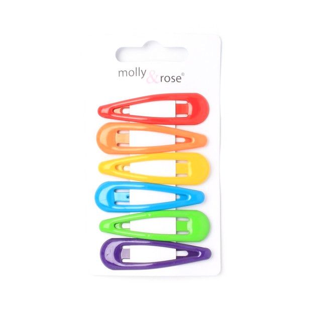 Premium Bright Colour Hair Bendies Snap Clips Sleepies Hair Accessories -5cm (Pack of 6) - Anilas UK