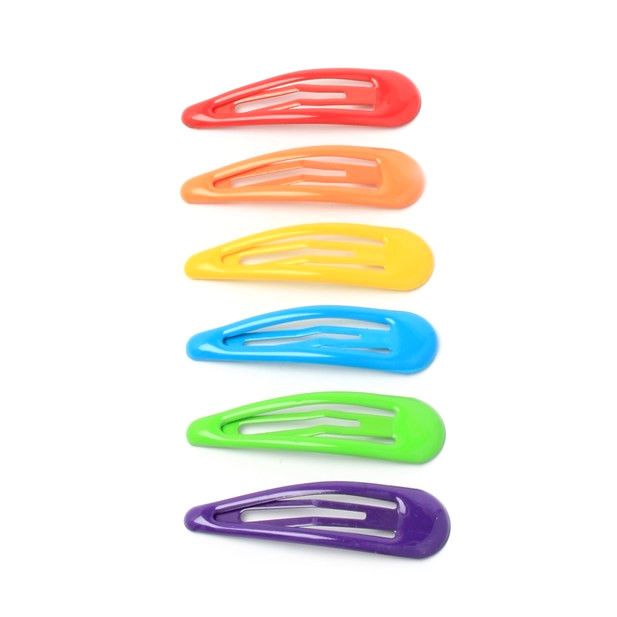 Premium Bright Colour Hair Bendies Snap Clips Sleepies Hair Accessories -5cm (Pack of 6) - Anilas UK