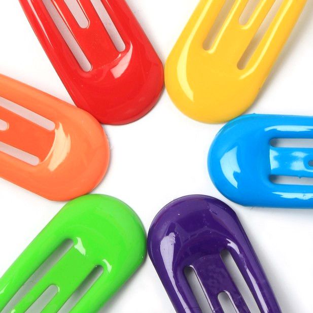 Premium Bright Colour Hair Bendies Snap Clips Sleepies Hair Accessories -5cm (Pack of 6) - Anilas UK
