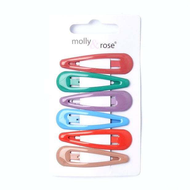 Premium Epoxy Assorted Hair Bendies Snap Clips Sleepies Hair Accessories -5cm (Pack of 6) - Anilas UK