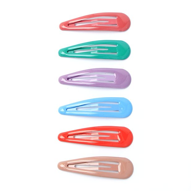 Premium Epoxy Assorted Hair Bendies Snap Clips Sleepies Hair Accessories -5cm (Pack of 6) - Anilas UK