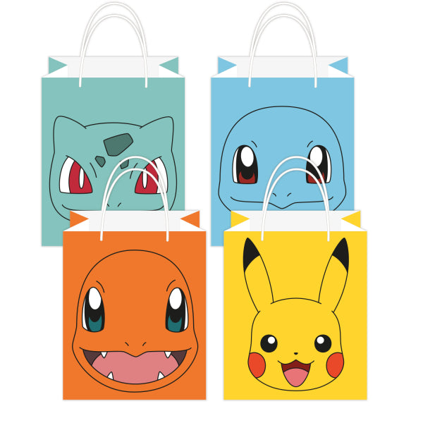 Pokémon Loot Bags, 13 x 21.5 cm, 8 Paper Bags, Ages 3+ - Anilas UK