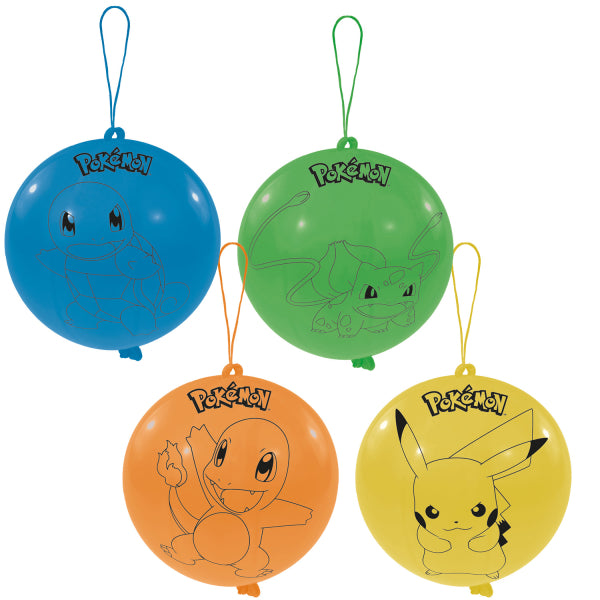 Pokemon Punch Balloons (Pack of 4) - Anilas UK