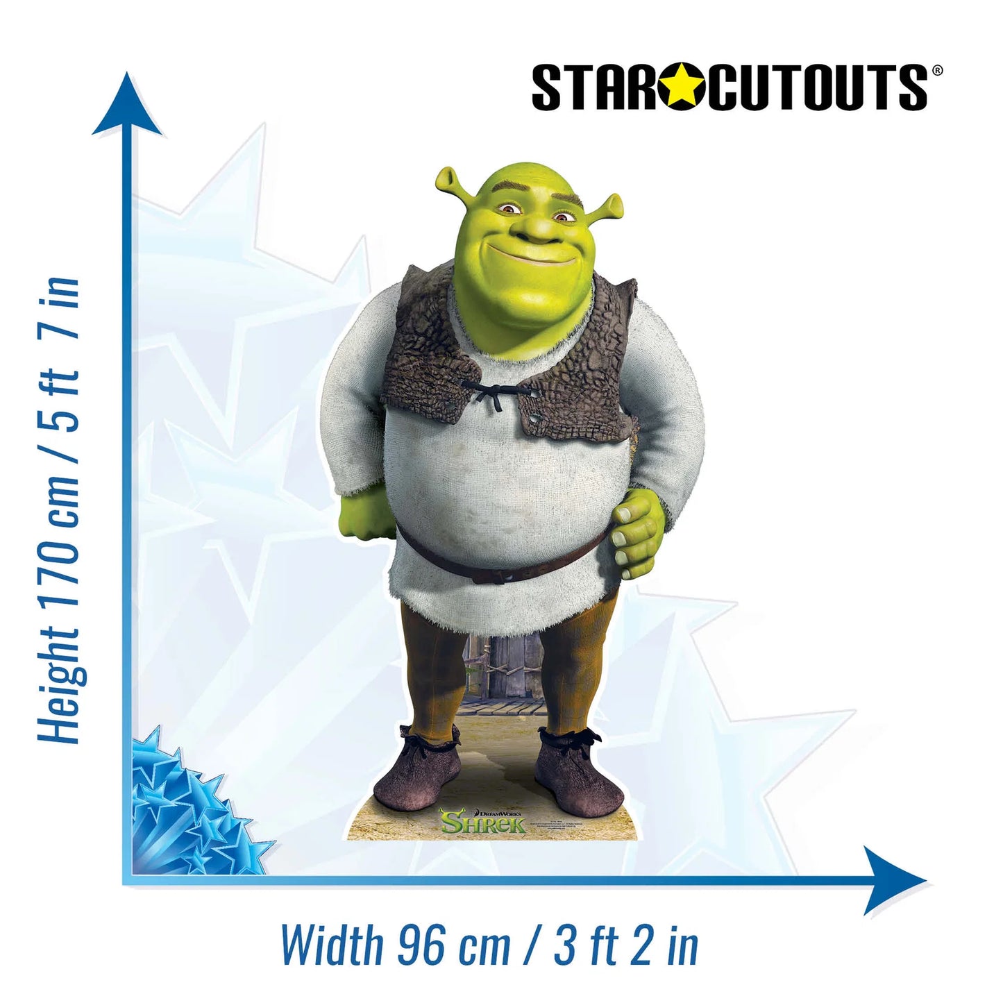 Shrek Large Cardboard Cutout Height 170cm