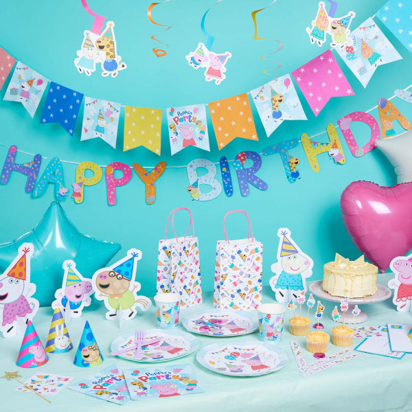 Peppa Pig Birthday Party Table Decoration Kit (7 parts) - Anilas UK