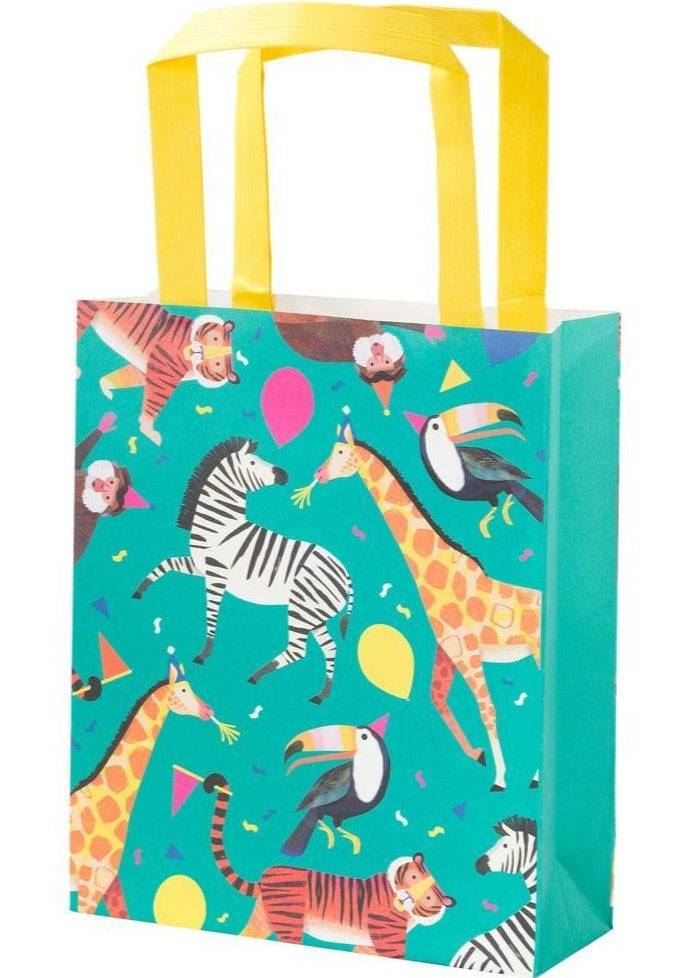 Jungle Paper Party Bag Turquoise - Anilas UK