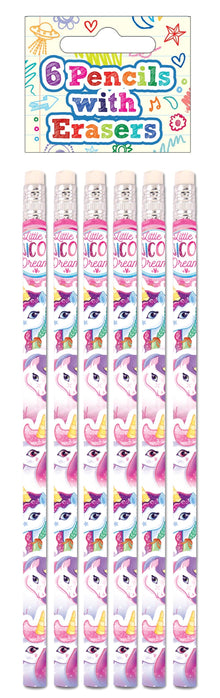 Unicorn Pencils with Erasers (Set of 6) - Anilas UK