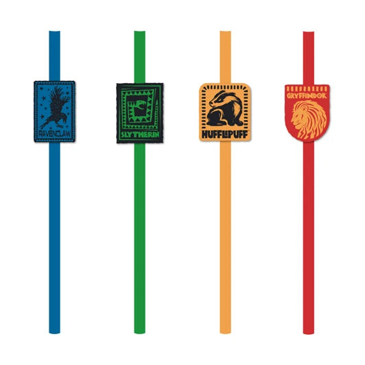 Harry Potter Houses Paper Drinking Straws (Pack of 8)