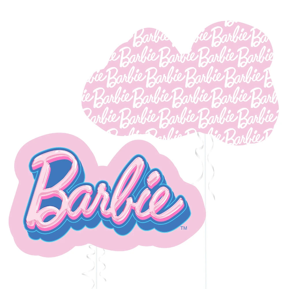 Large Barbie Logo Shaped Foil Balloon 92.8 x 63 cm