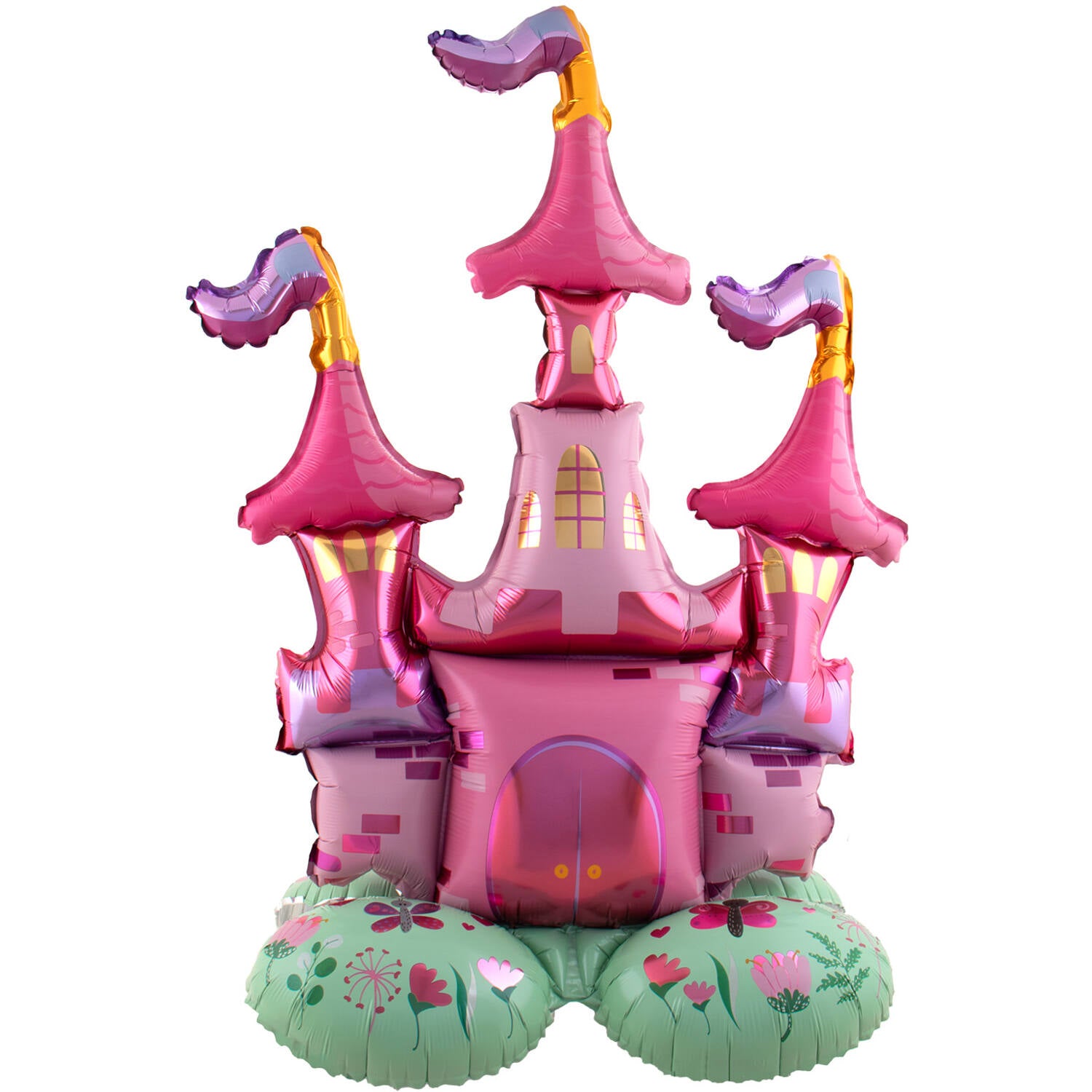 Princess Castle Floor Standing Foil Birthday Party Balloon -  (65 x 90 cm) - Anilas UK