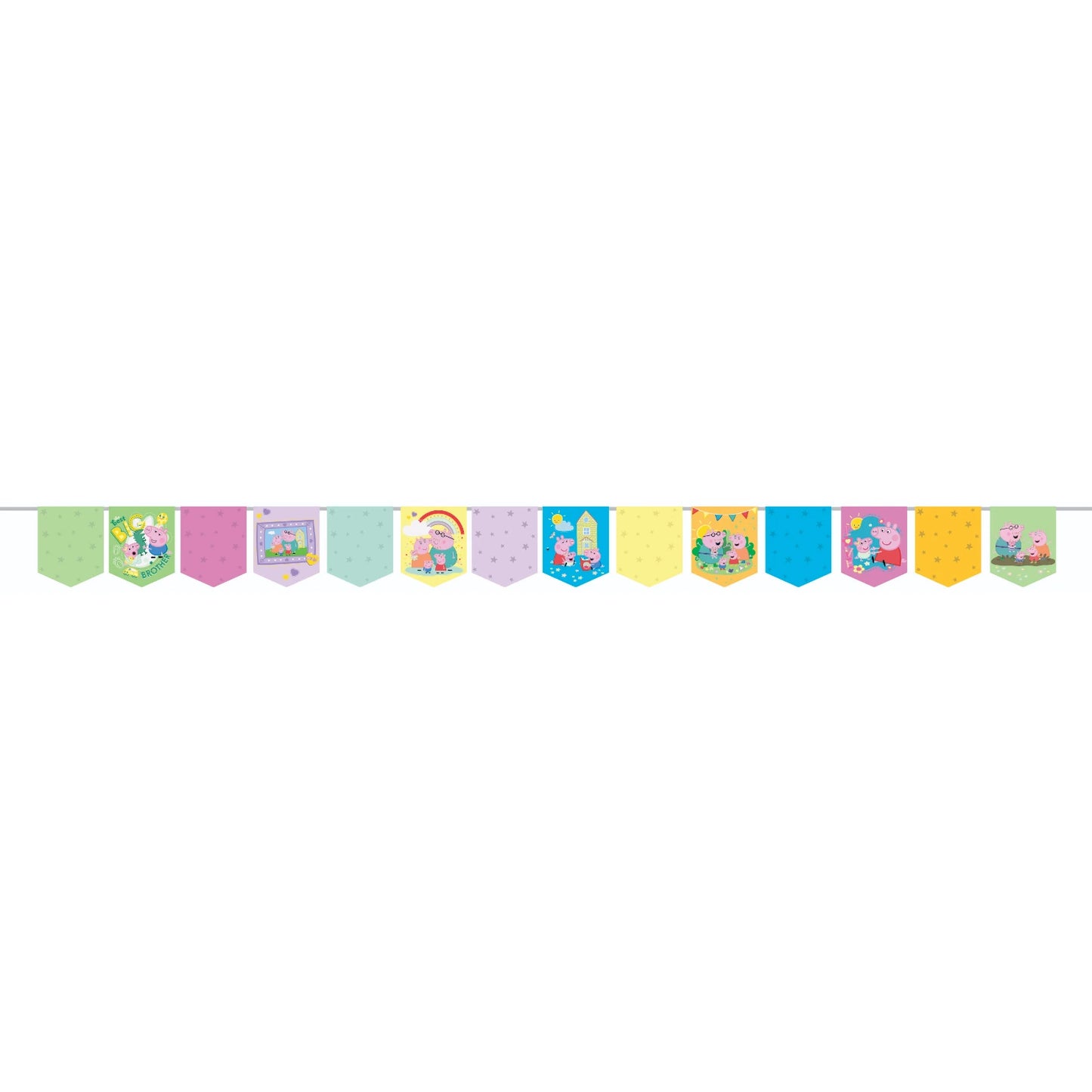Peppa Pig Paper Pennant Party Banner