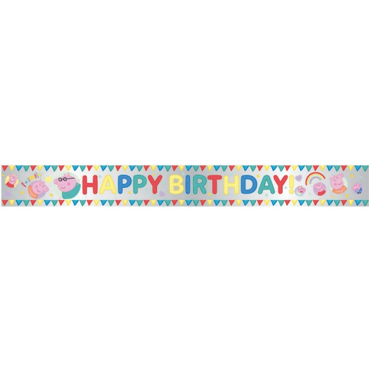 Peppa Pig Paper Happy Birthday Party Banner