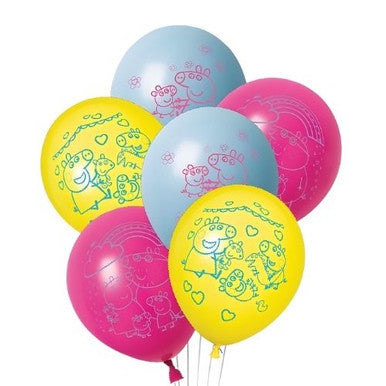 Peppa Pig Party Latex Balloons (Pack of 6) 30.4cm