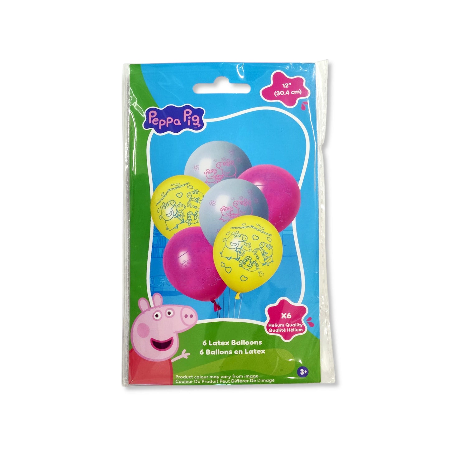 Peppa Pig Party Latex Balloons (Pack of 6) 30.4cm