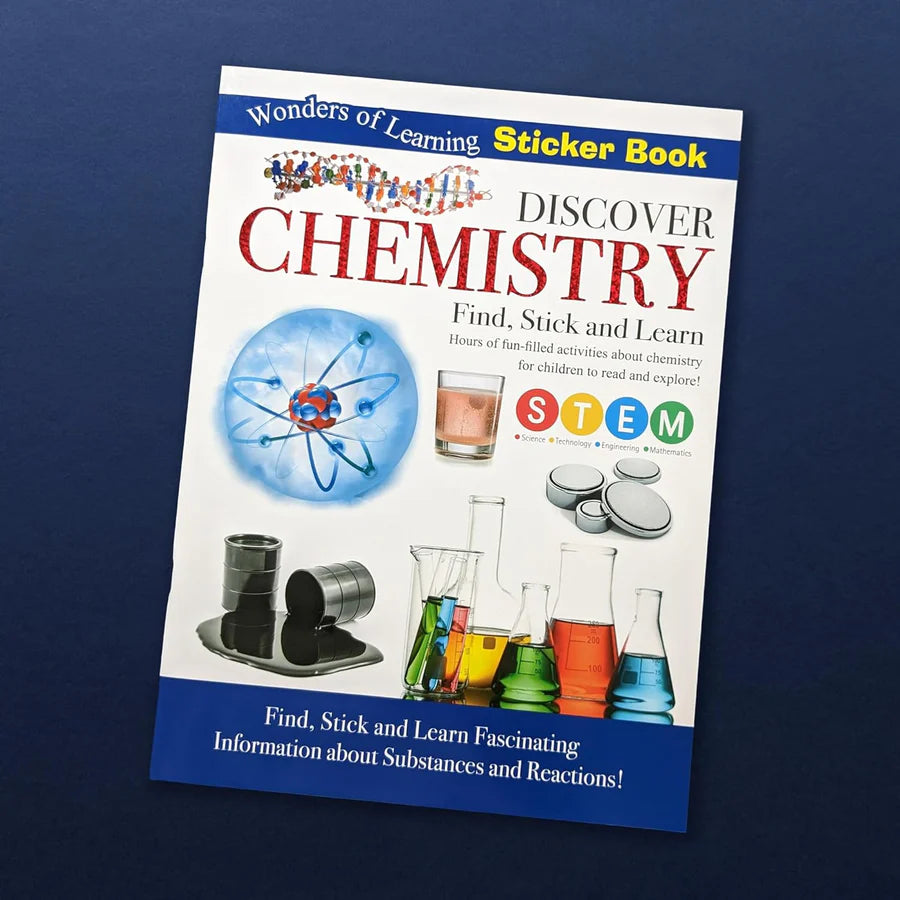 Discover Chemistry Sticker Book - Find, Stick and Learn - Anilas UK