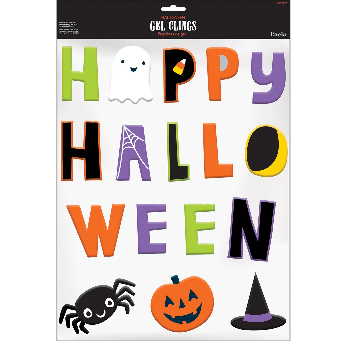 Happy Halloween Window Gel Cling Decoration - Anilas UK