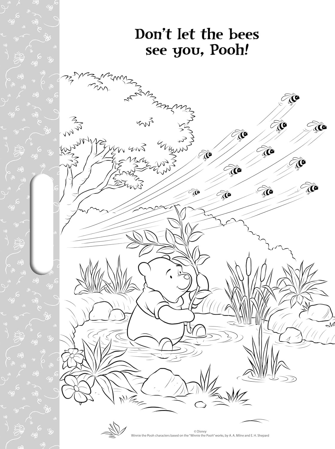 Colouring page with Pooh and friends from Giant Pad
