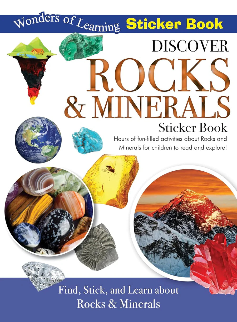 Discover Rocks & Minerals Sticker Book - Find, Stick and Learn - Anilas UK