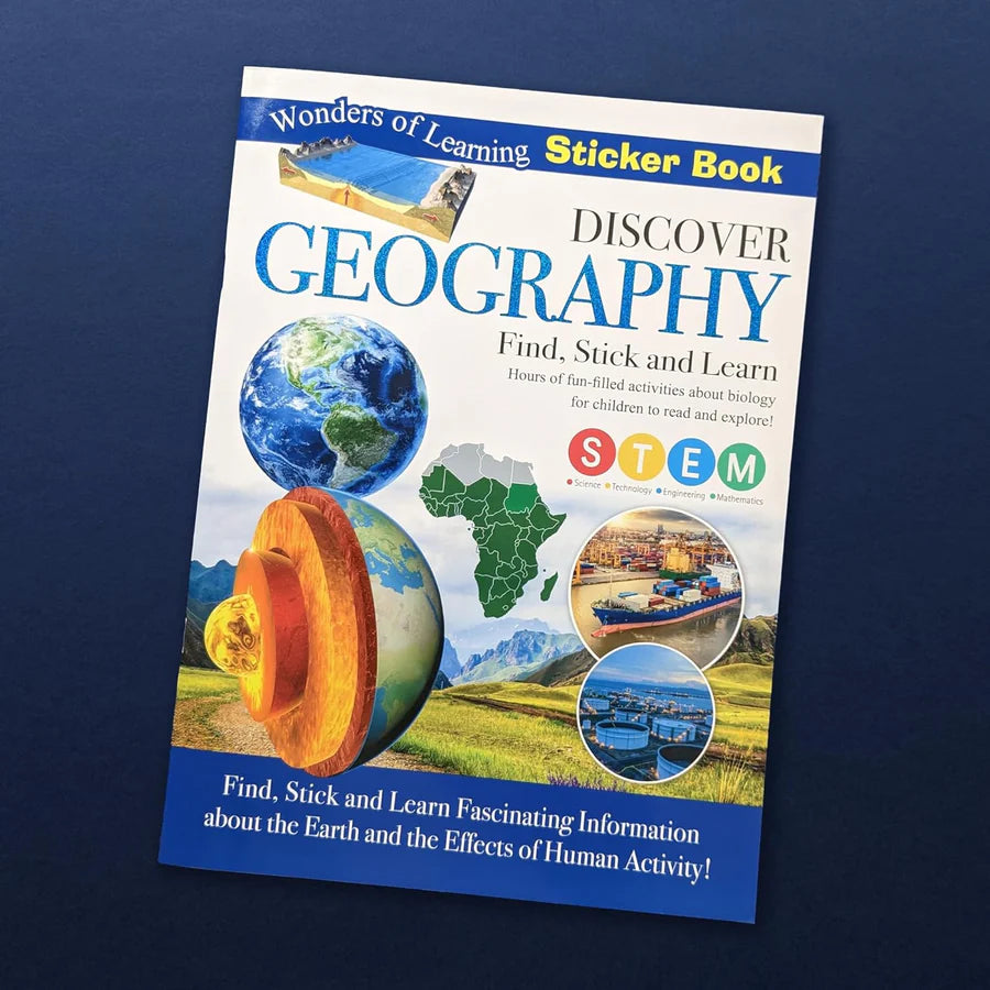Discover Geography Sticker Book - Find, Stick and Learn - Anilas UK