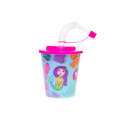 Drinking Cup with Straw- Mermaid - Anilas UK