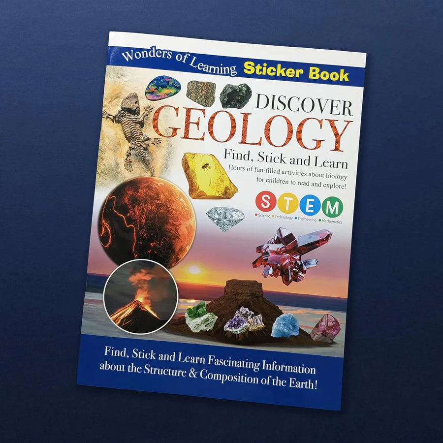 Discover Geology Sticker Book - Find, Stick and Learn - Anilas UK