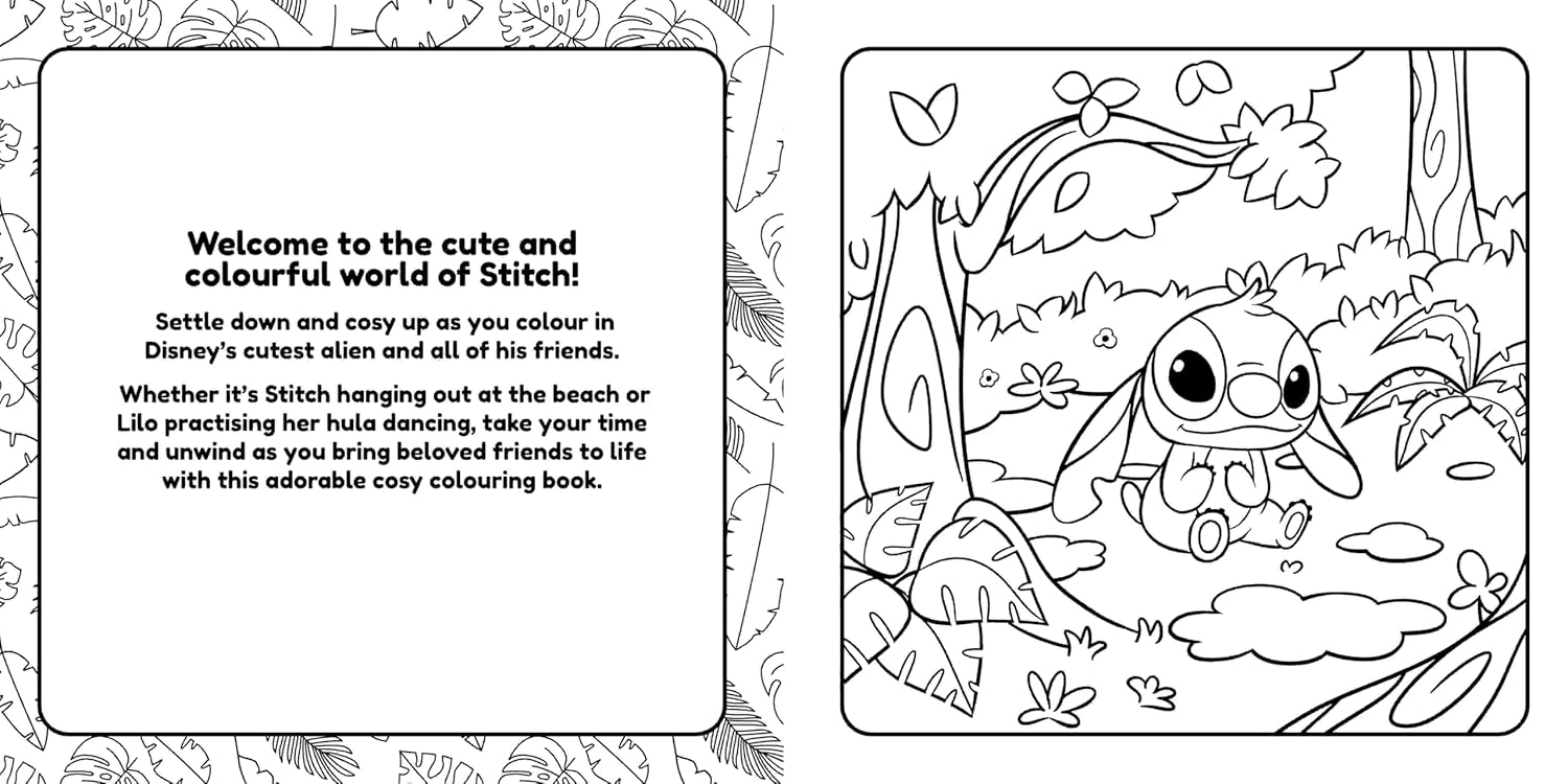 Disney Stitch: Cosy Colouring Book (48 pages) - Anilas UK