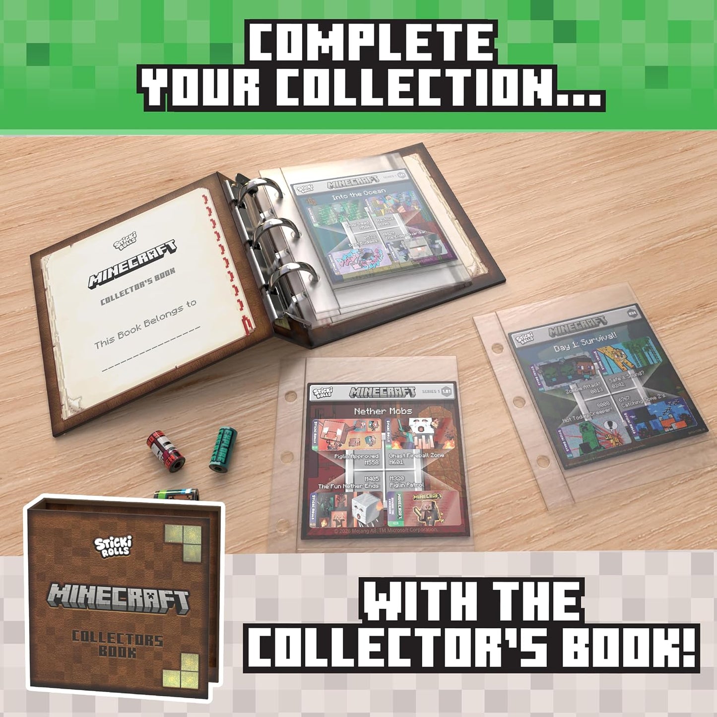 Sticki Rolls Minecraft Collectors Book