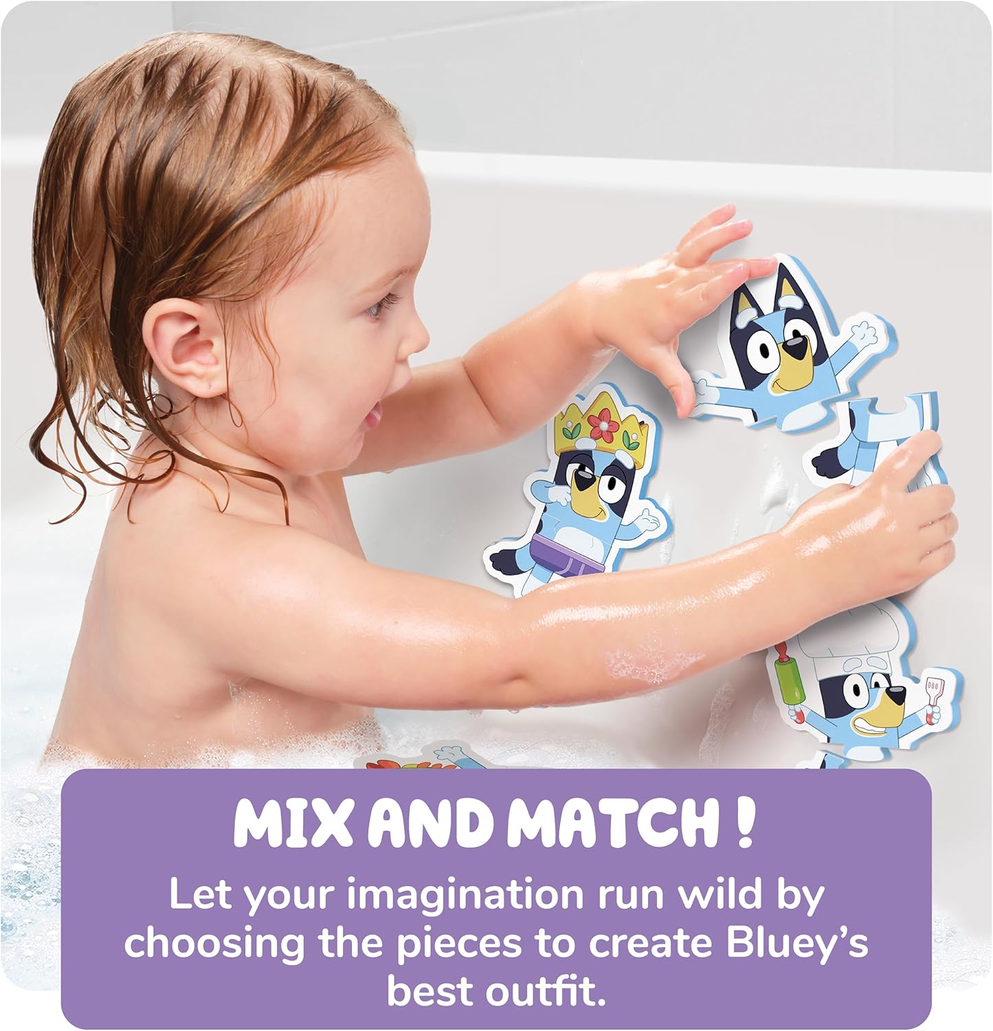 Bluey Bath Puzzle – 8-Piece Foam Jigsaw Set