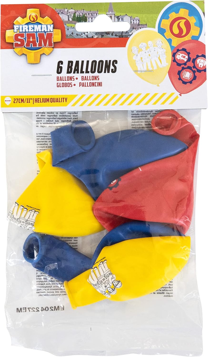Fireman Sam Latex Balloons (Pack of 6) - Anilas UK