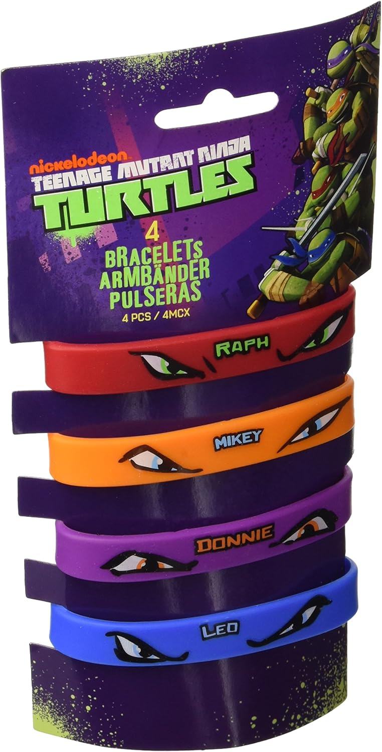 TMNT Rubber Bracelets (4 pieces)