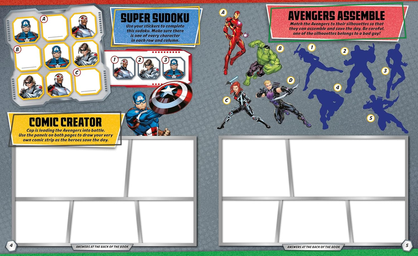 Marvel Avengers Captain America: Super Stickers - Anilas UK
