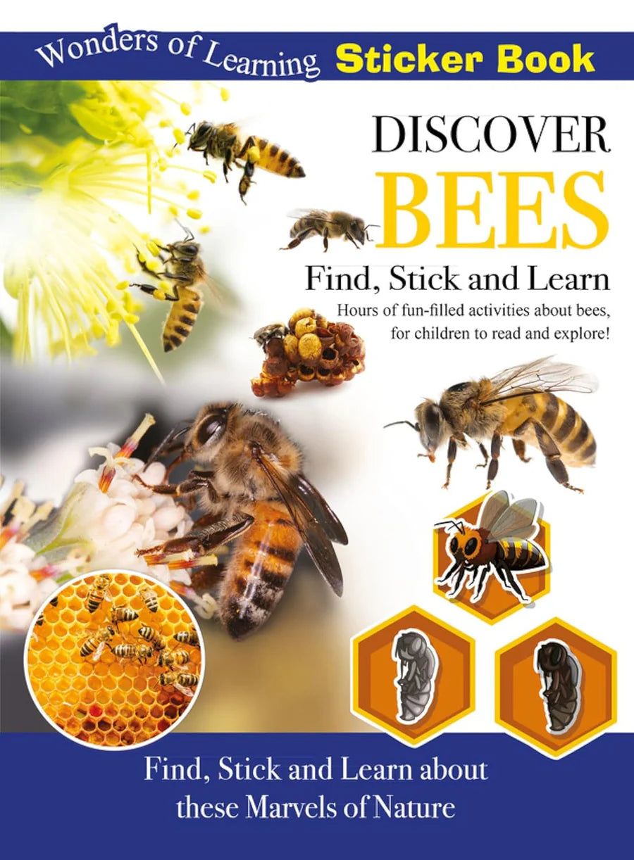 Discover Bees Sticker Book - Find, Stick and Learn - Anilas UK