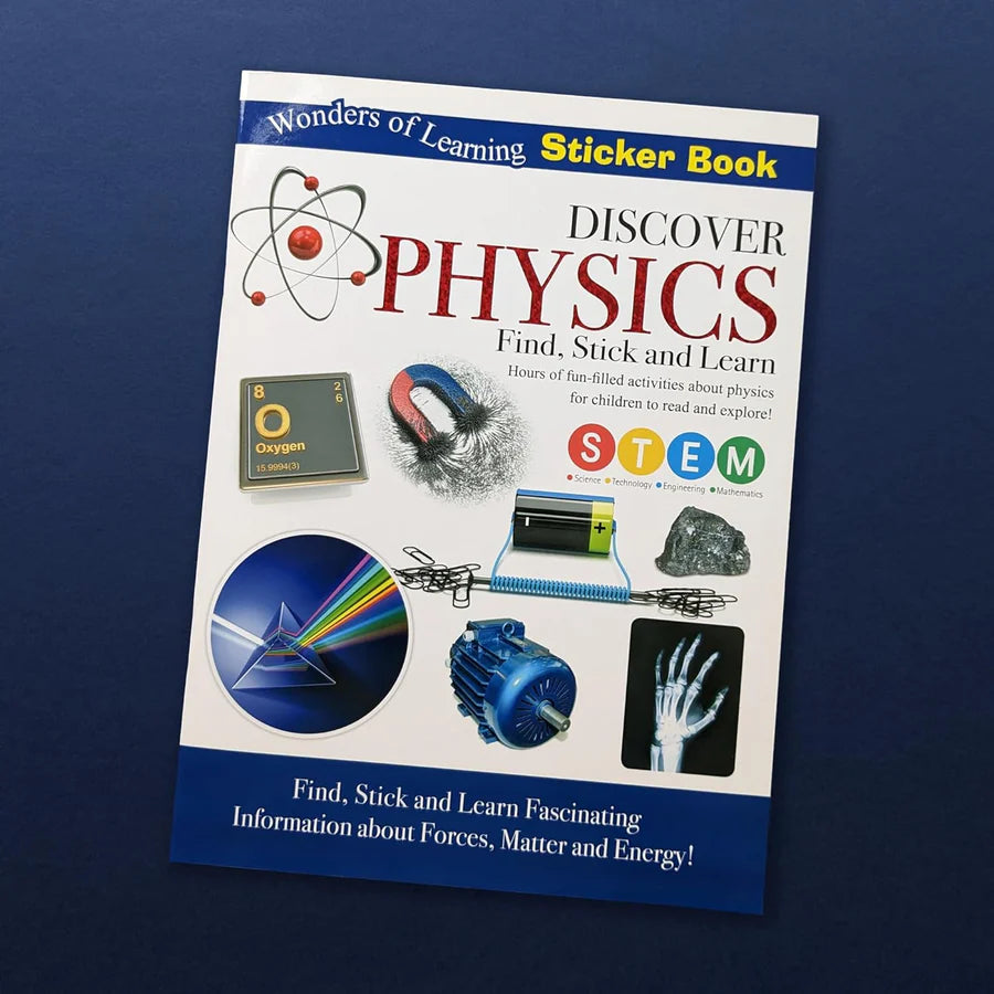 Discover Physics Sticker Book - Find, Stick and Learn - Anilas UK