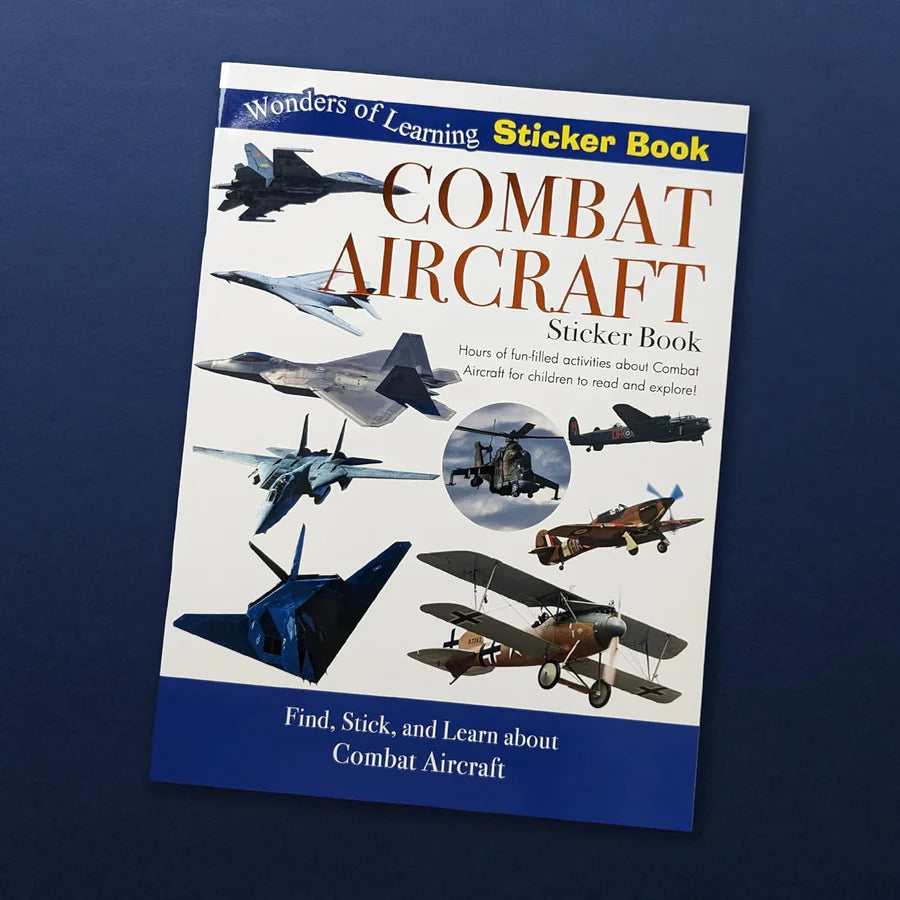 Discover Combat Aircraft Sticker Book - Find, Stick and Learn - Anilas UK