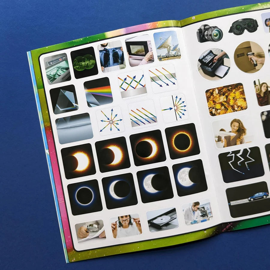 Discover Light, Sound & Motion Sticker Book - Find, Stick and Learn - Anilas UK