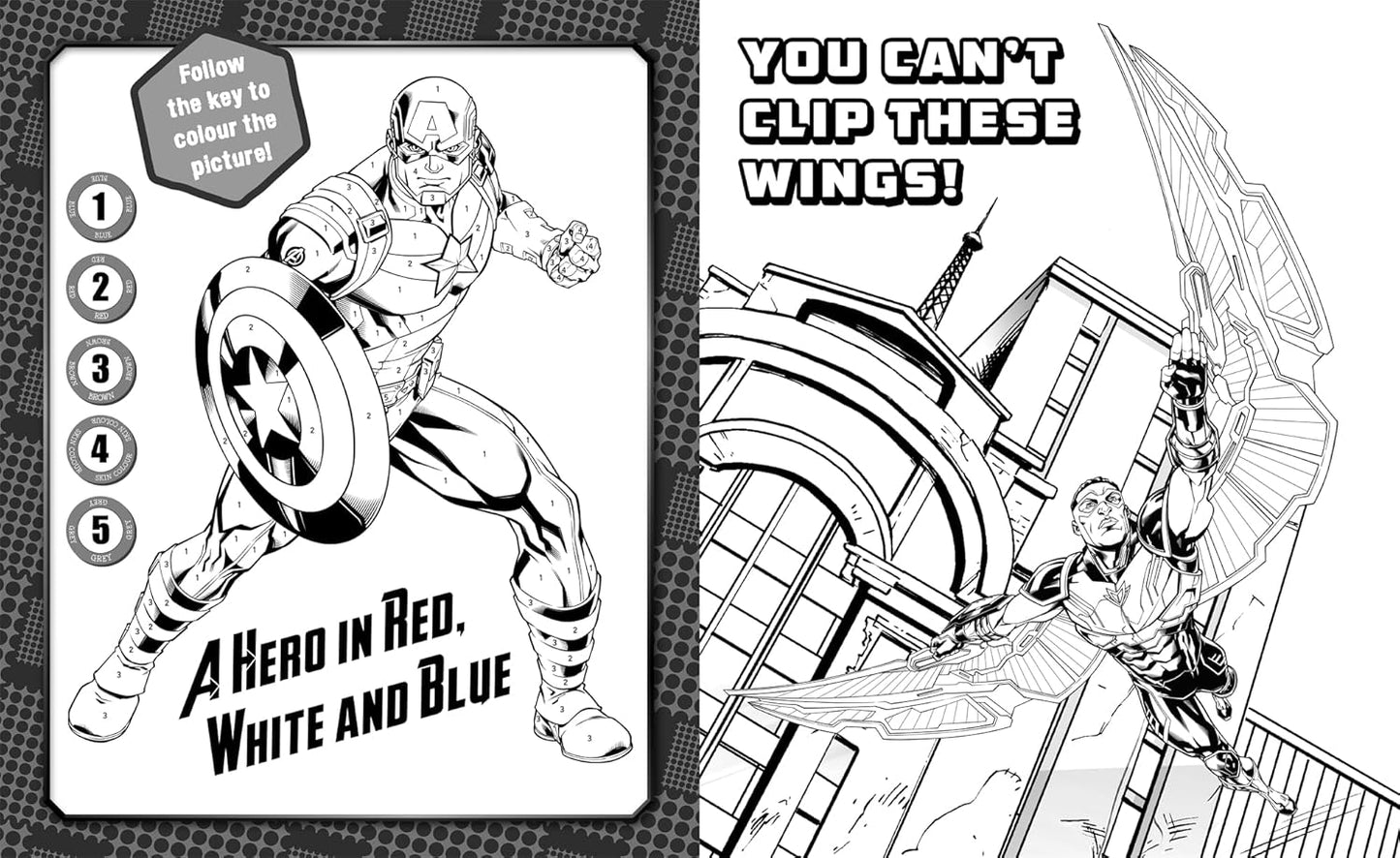 Marvel Avengers Captain America:: 5 in 1 Colouring - Anilas UK