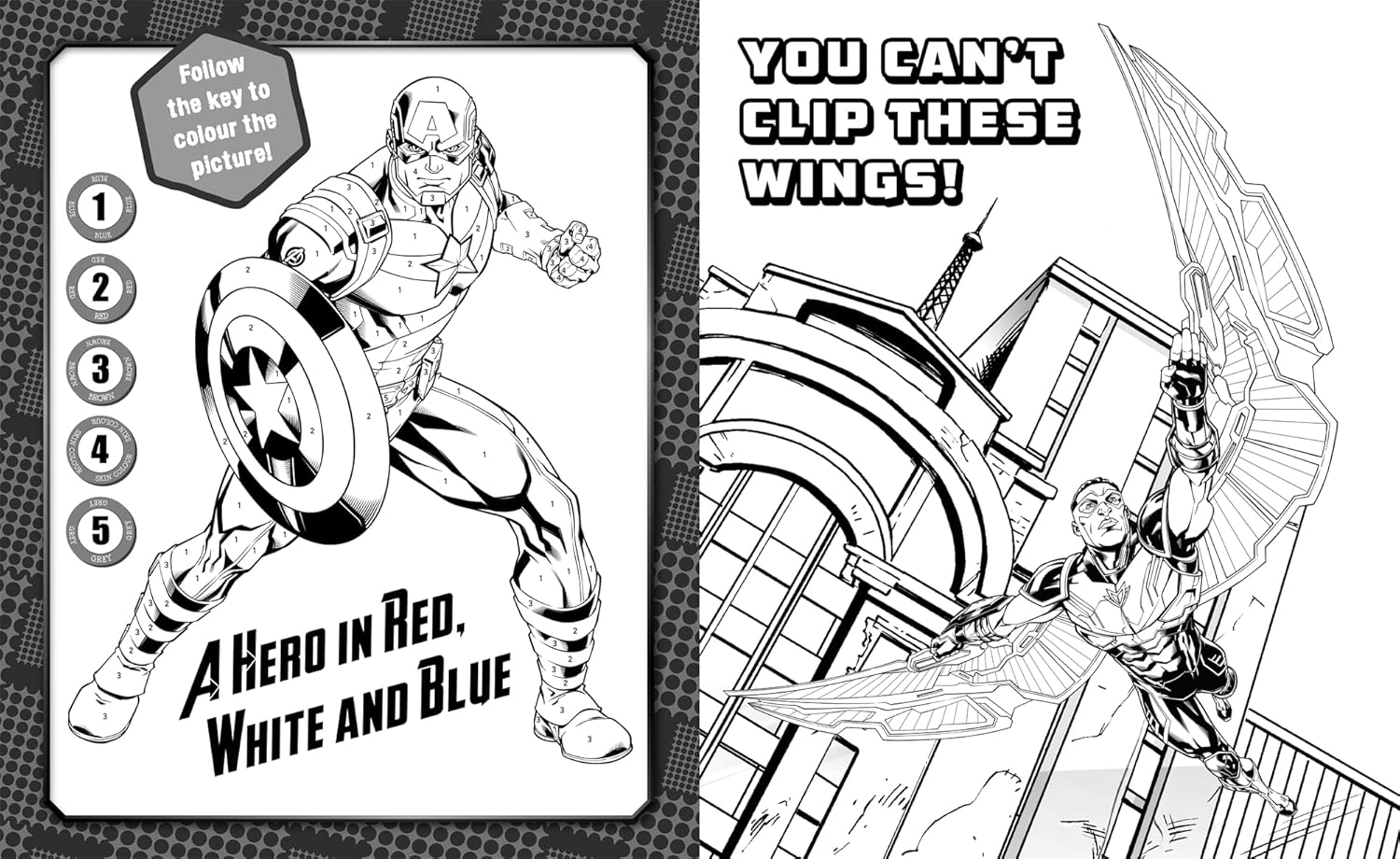 Marvel Avengers Captain America:: 5 in 1 Colouring - Anilas UK