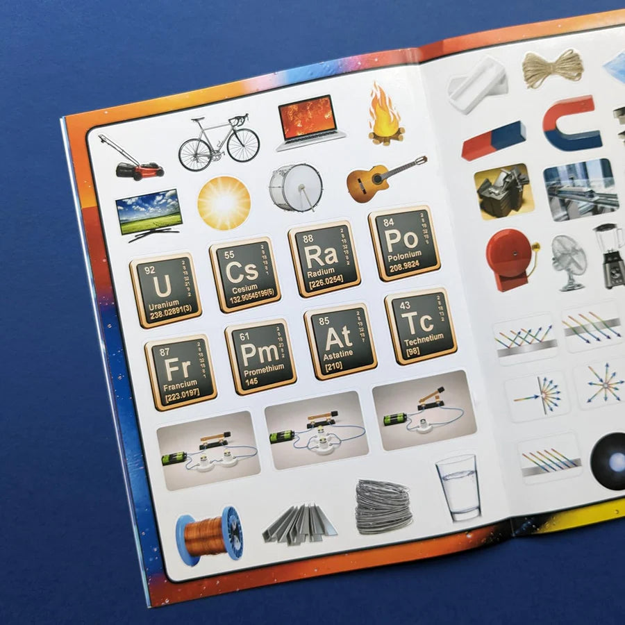 Discover Physics Sticker Book - Find, Stick and Learn - Anilas UK