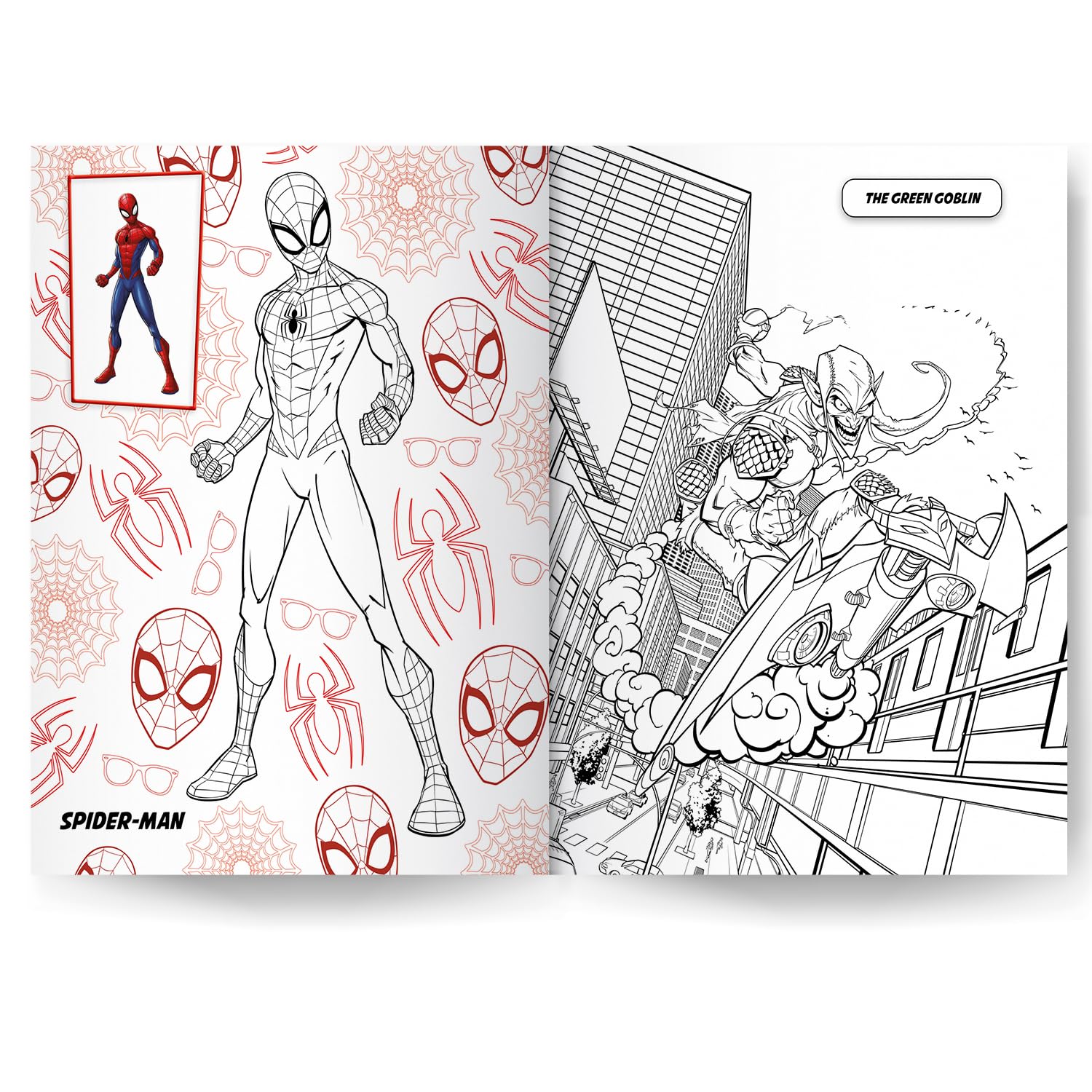 Marvel Spider-man 3-in-1 Colouring Book, 32 Pages - Anilas UK