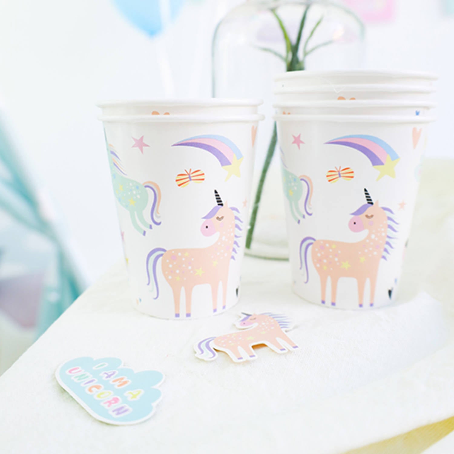 Unicorns & Rainbows XL Birthday Party Table Confetti Decoration (45 pieces) - Anilas UK