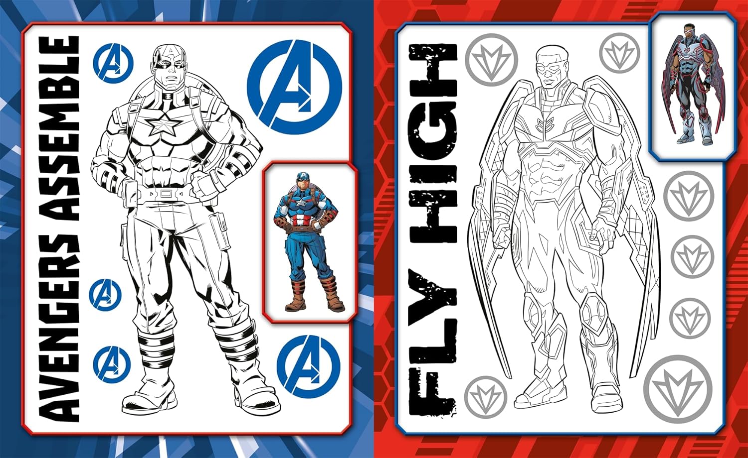 Marvel Avengers Captain America:: 5 in 1 Colouring - Anilas UK