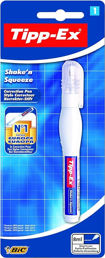 Tipp-Ex Shake and Squeeze Correction Pen 8ml (Pack of 1)